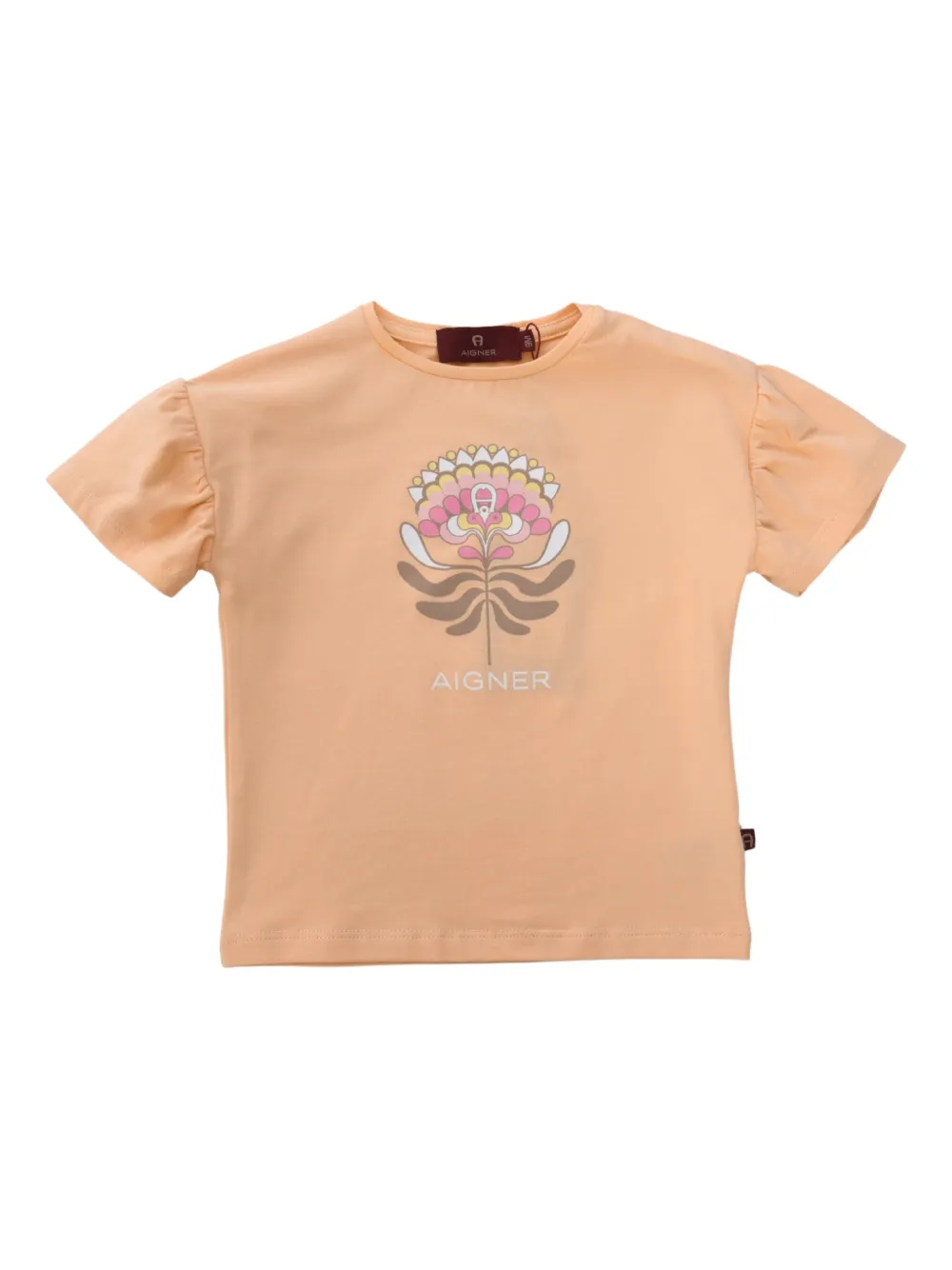 Aigner Kids フローラル Tシャツ - オレンジ Aigner Kids フローラル Tシャツ - オレンジ