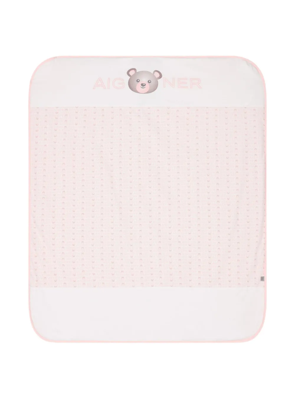 Aigner Kids Teddy Bear-print blanket - ピンク Aigner Kids Teddy Bear-print blanket - ピンク