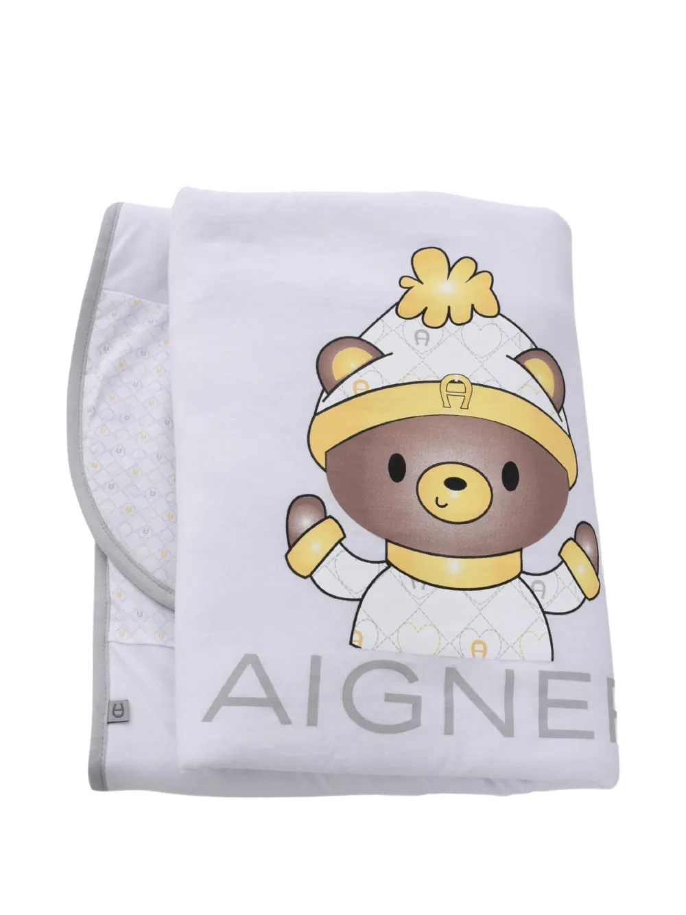 Aigner Kids Deken met cartoon-patroon Wit