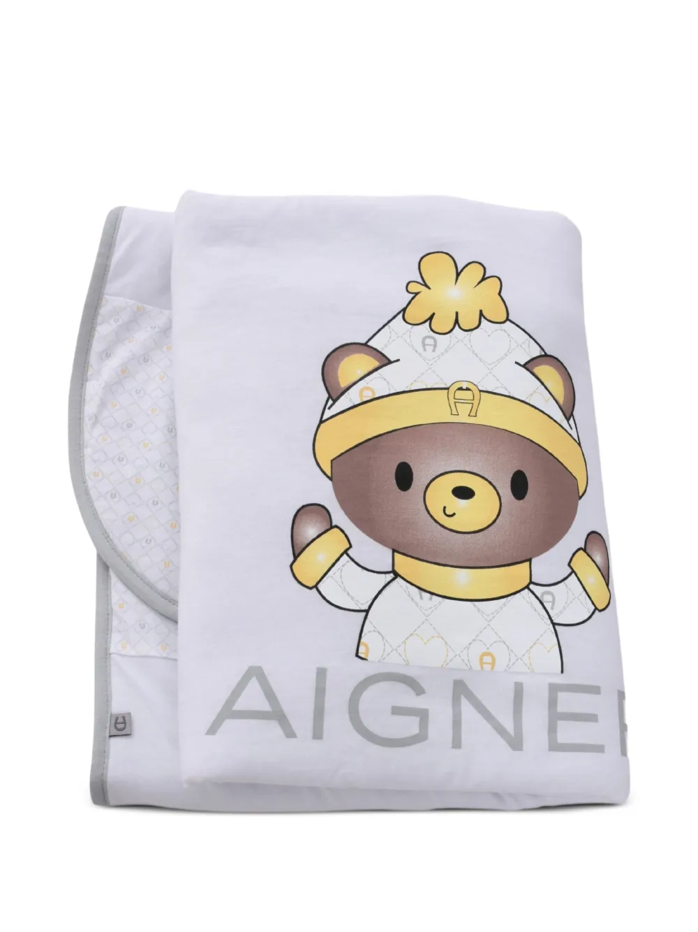 Aigner Kids Deken met cartoon-patroon Wit