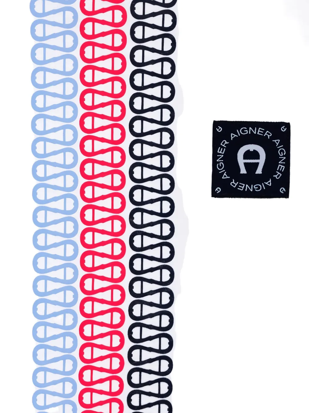 Aigner Kids Gestreept T-shirt met grafisch print Wit