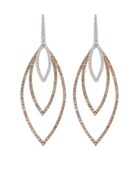 Anapsara aretes en oro rosa de 18kt con diamante