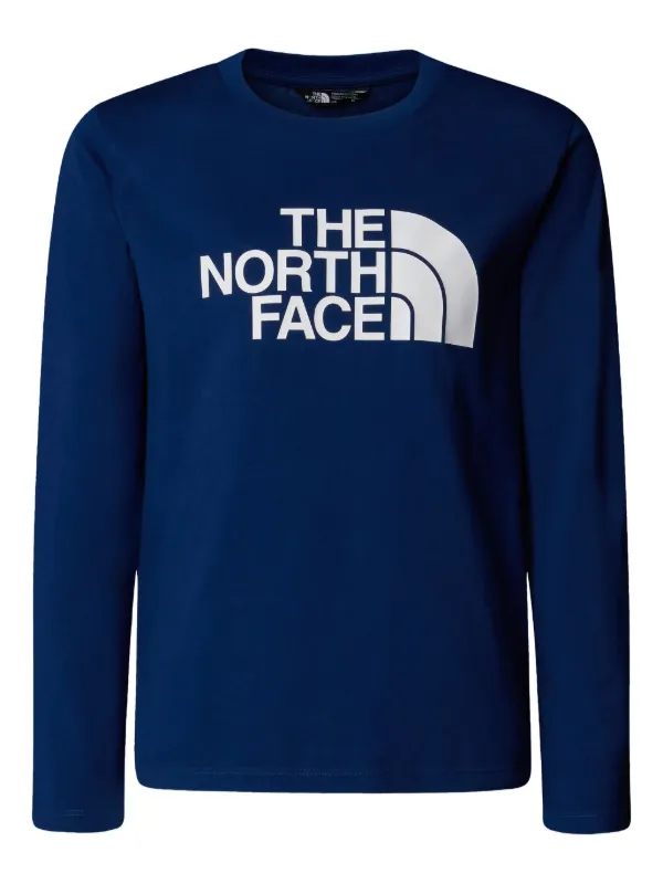 The North Face Kids Playera Manga Larga Con Logo Estampado Azul  FARFETCH CO