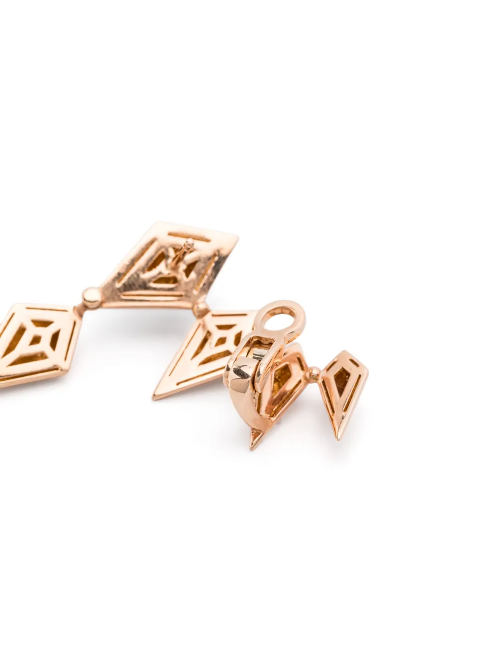 Anapsara Orecchini asimmetrici in oro rosa 18 carati con diamanti | Alta gioielleria | Image 4