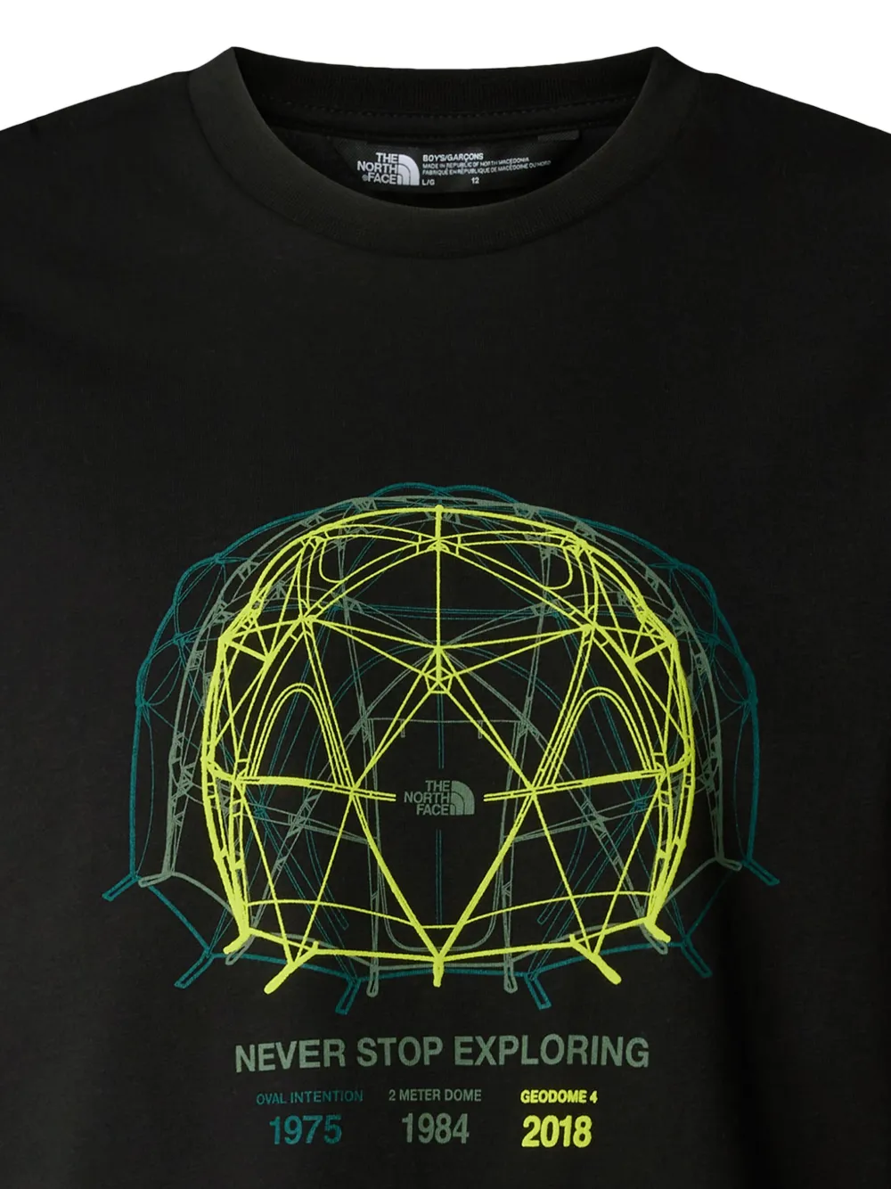 The North Face Kids T-shirt met geometrische print Zwart