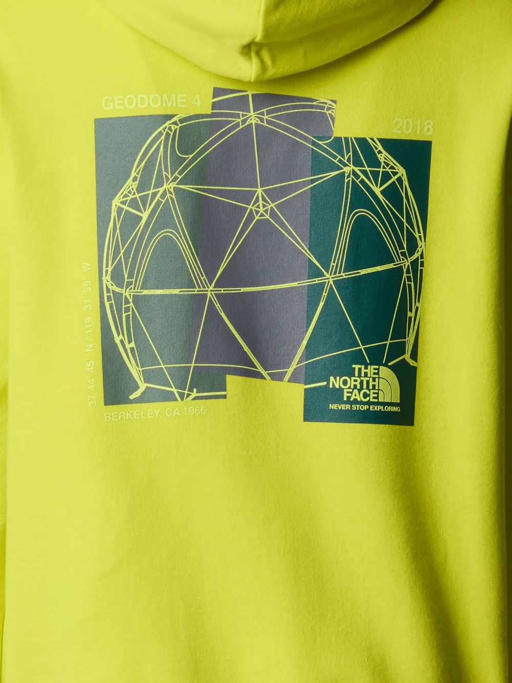 The North Face Kids Hoodie met print Geel