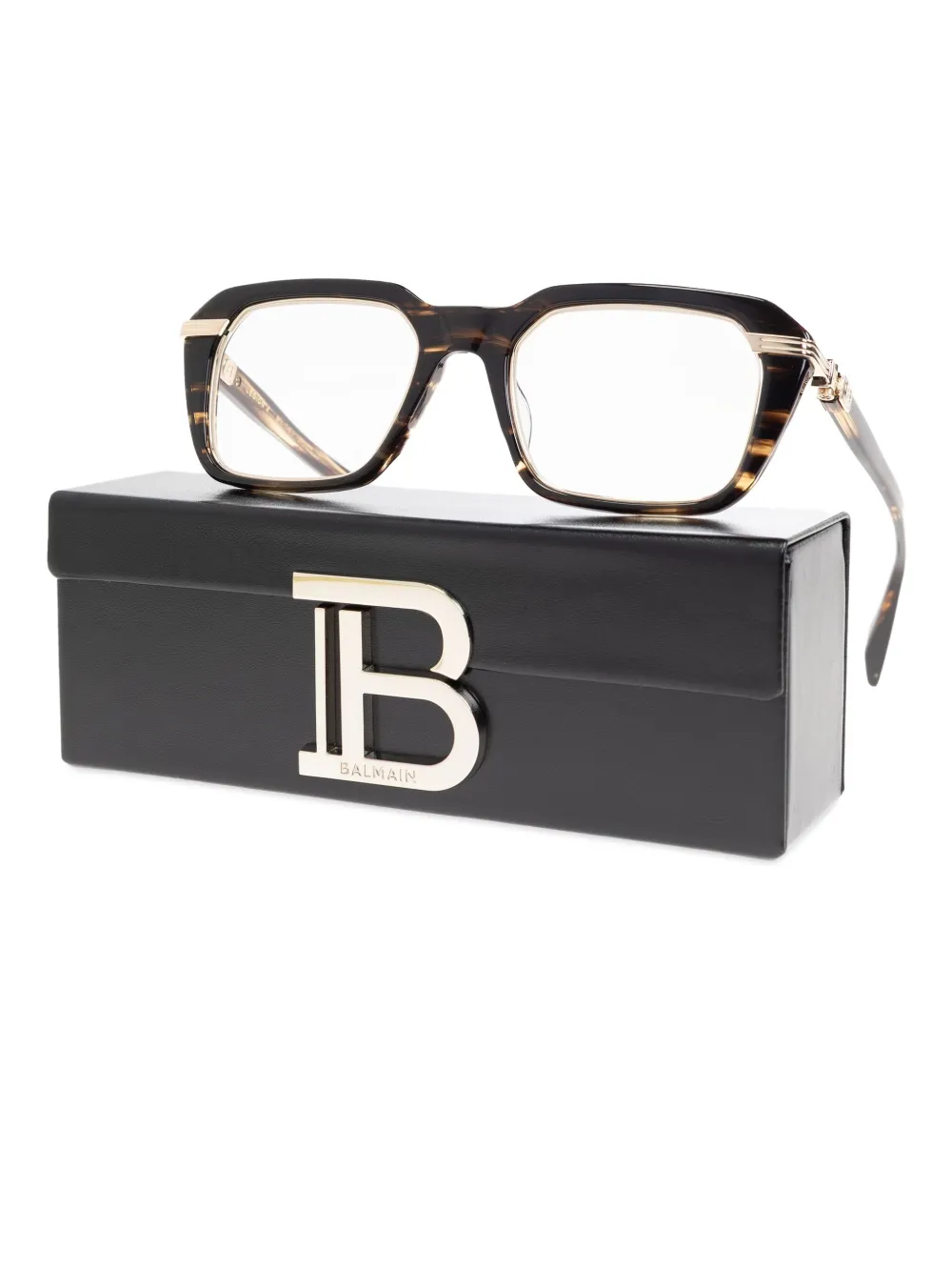 Balmain Eyewear Bril met vierkant montuur Bruin