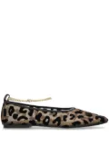 MARIA LUCA animal-jacquard ballerina shoes - Black