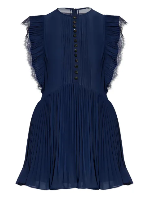 Self-Portrait pleated mini dress