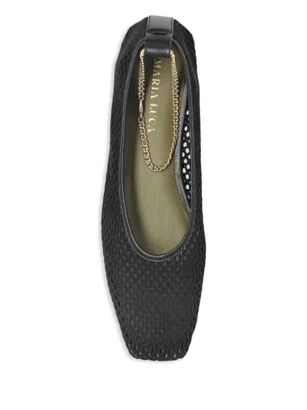 MARIA LUCA Leather Ballerina Shoes | Black | FARFETCH