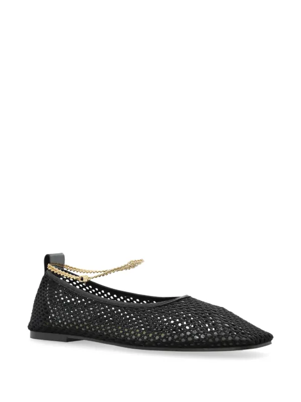 MARIA LUCA Leather Ballerina Shoes | Black | FARFETCH