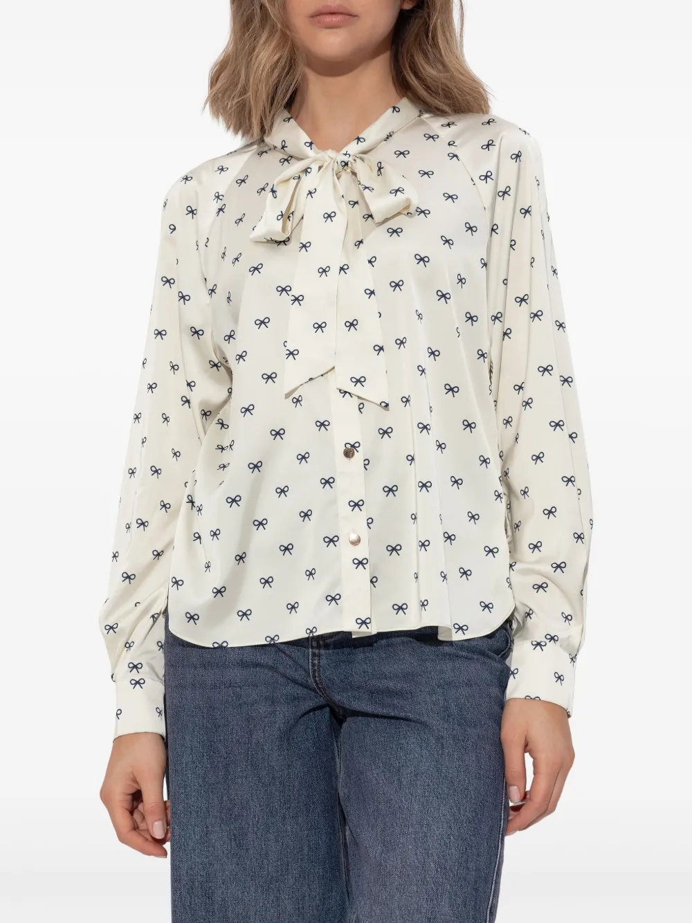 Self-Portrait Shirt met print Wit