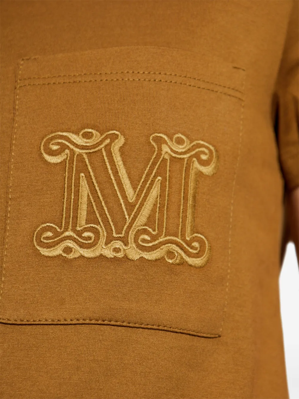 Max Mara T-shirt met logoprint Bruin