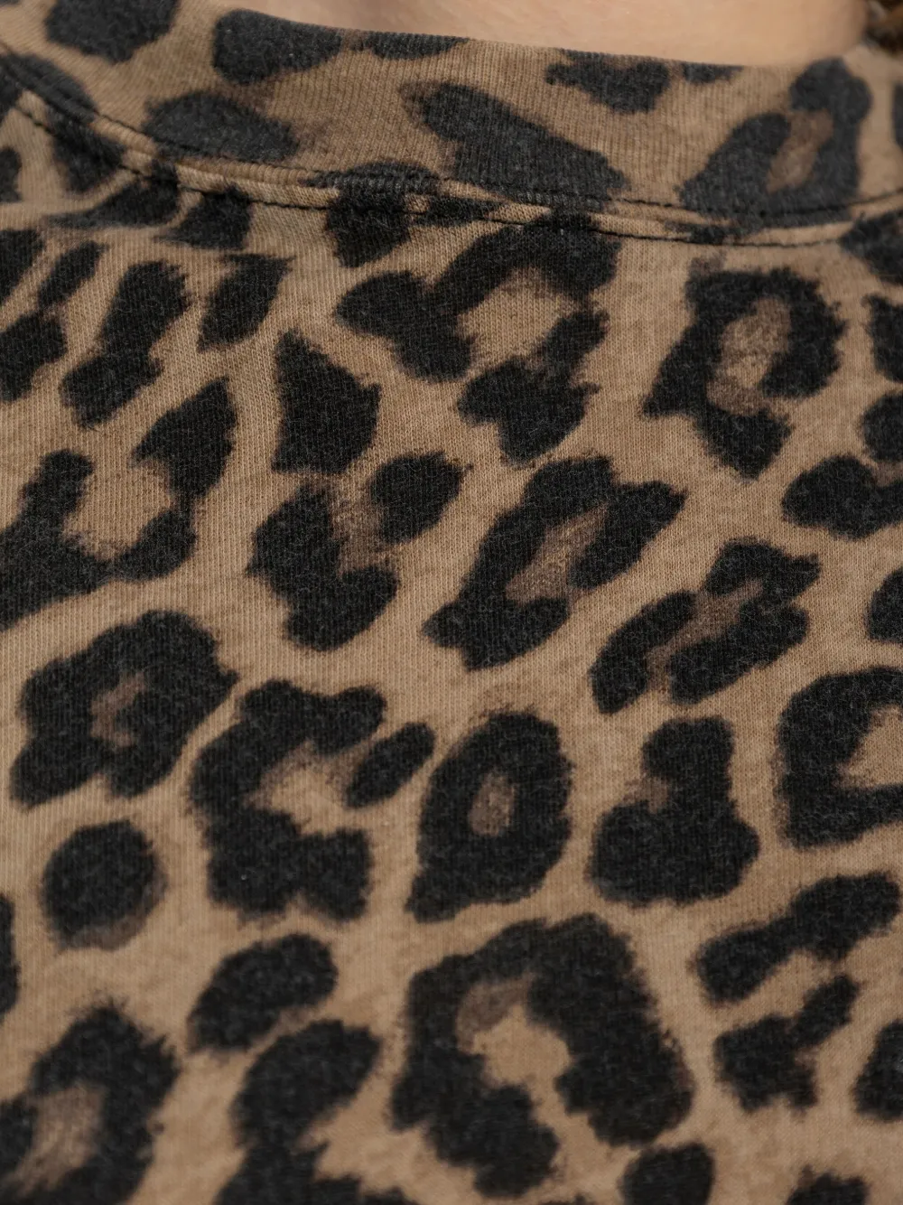 Anine Bing Leopard-print T-shirt In Black