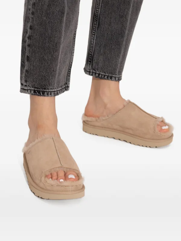 UGG open-toe Shearling Sandals | Neutrals | FARFETCH