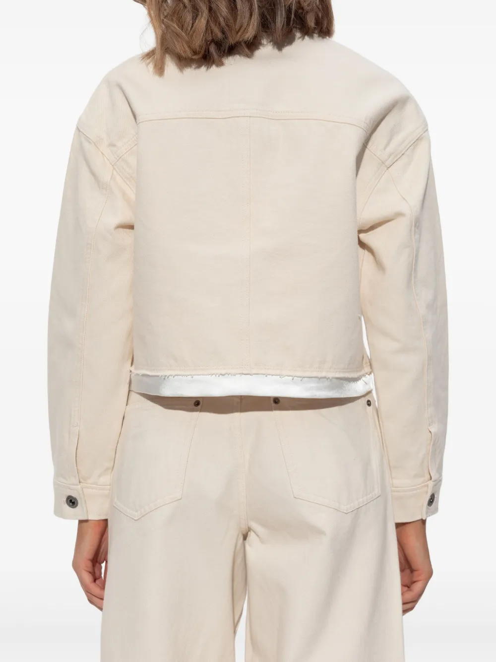 Self-Portrait Jack met logo-reliëf Beige