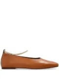 MARIA LUCA leather ballerina shoes - Brown