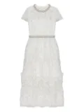 Self-Portrait crystal-embellished dress - White