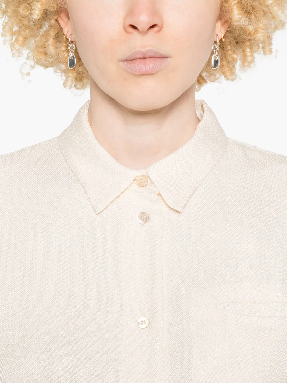 Shop Forte Forte Slubbed Shirt In Nude