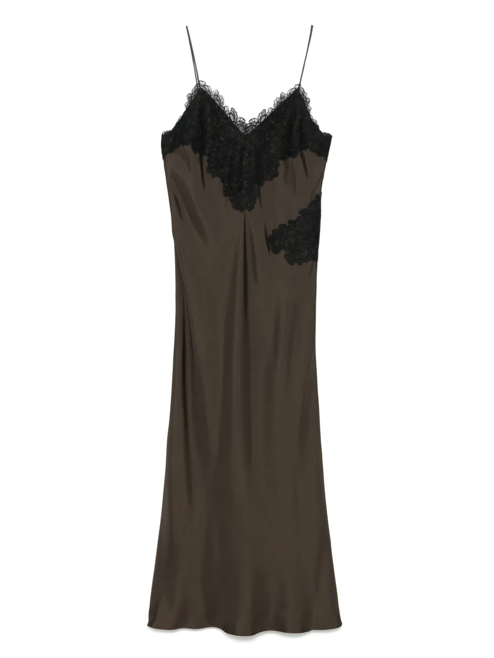 Róhe lace-detail silk maxi dress