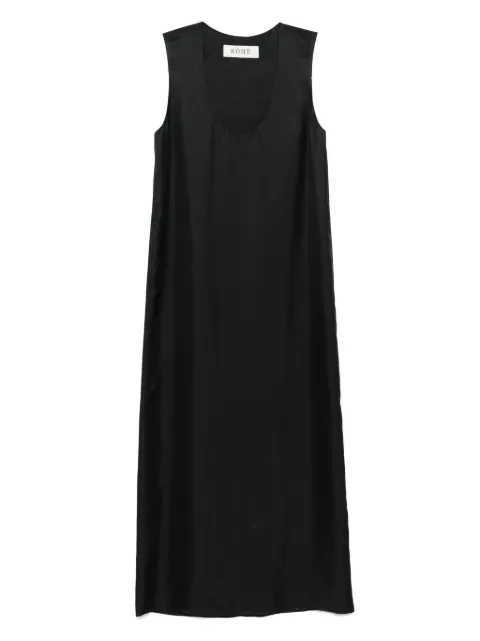 Róhe Midikleid aus Seide