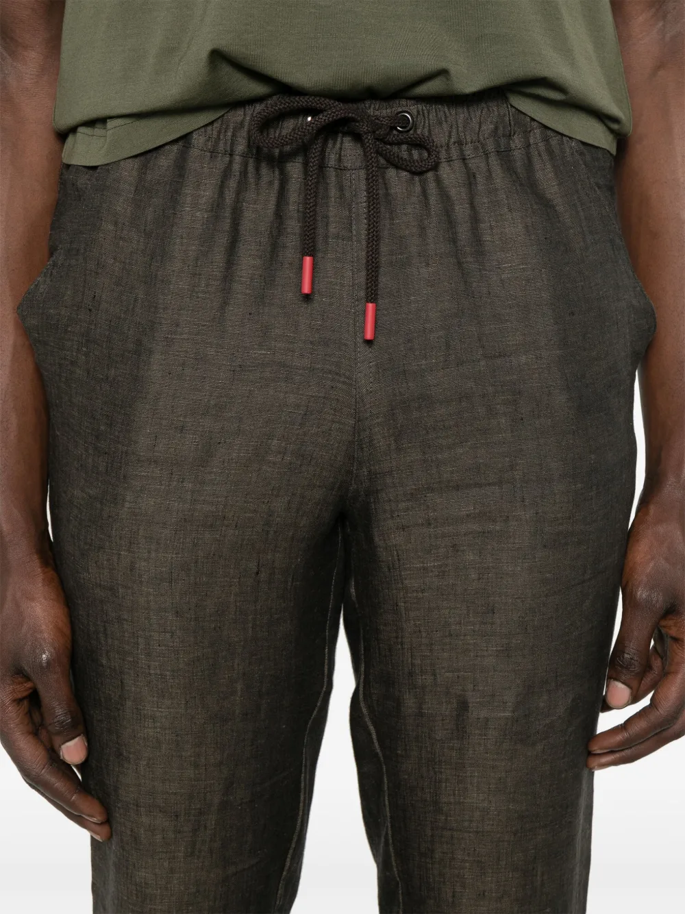 KITON LINEN CHINOS