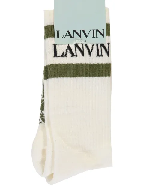 Lanvin intarsia-logo print socks