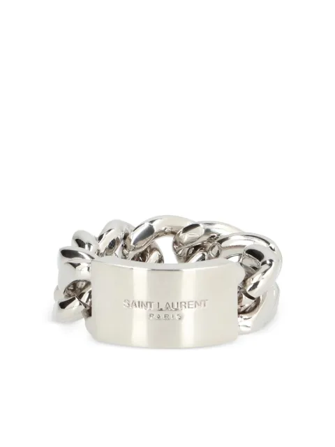 Saint Laurent logo-engraved ring 
