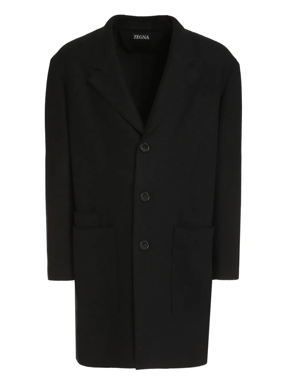 Zegna Jas met enkele rij knopen Zwart