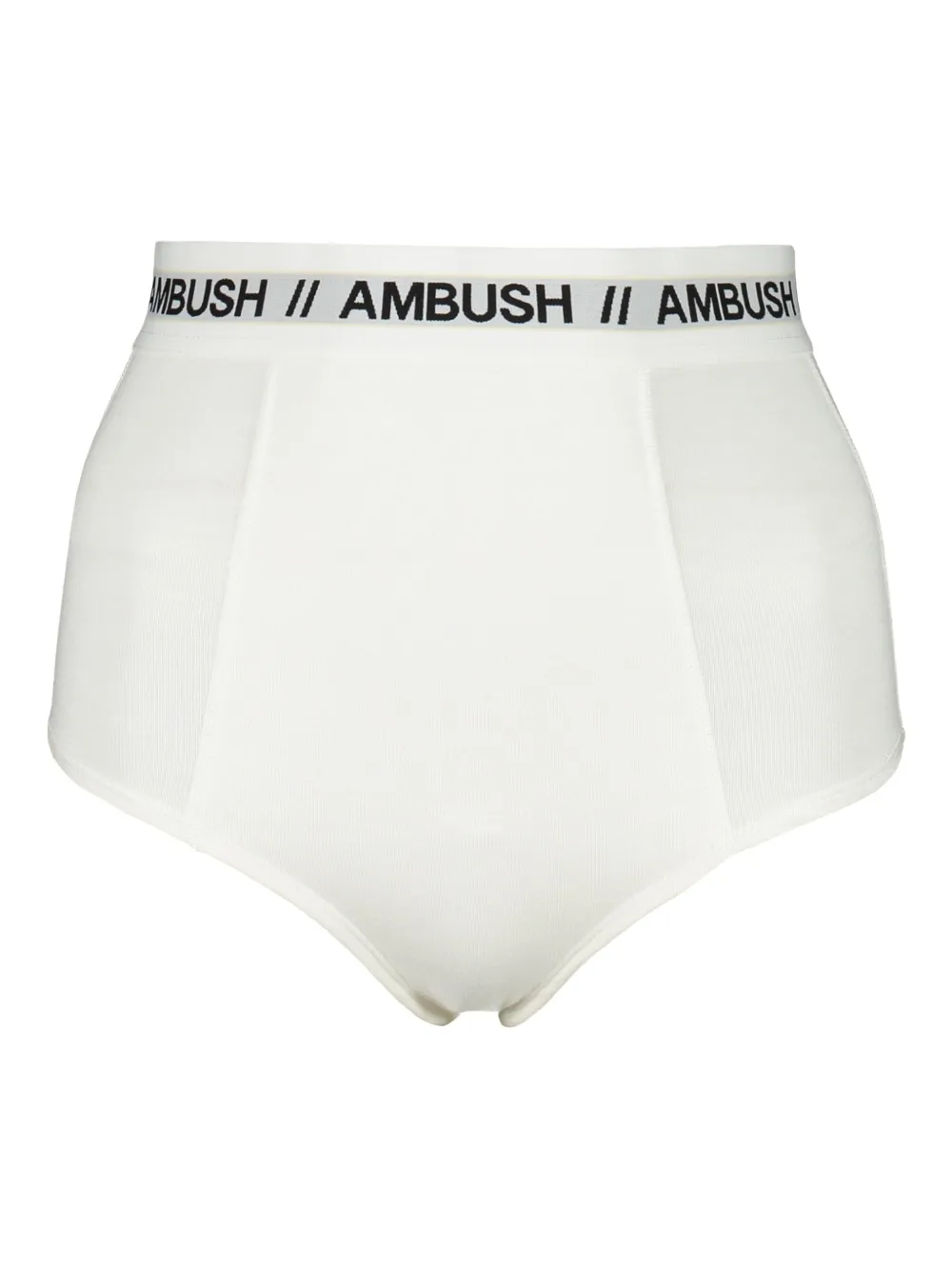 AMBUSH High waist slip met logoband Wit
