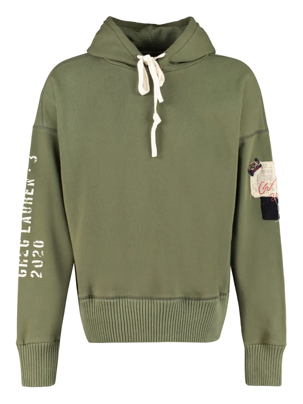 Shop Paul & Shark Patch-at-sleeve Hoodie In Green