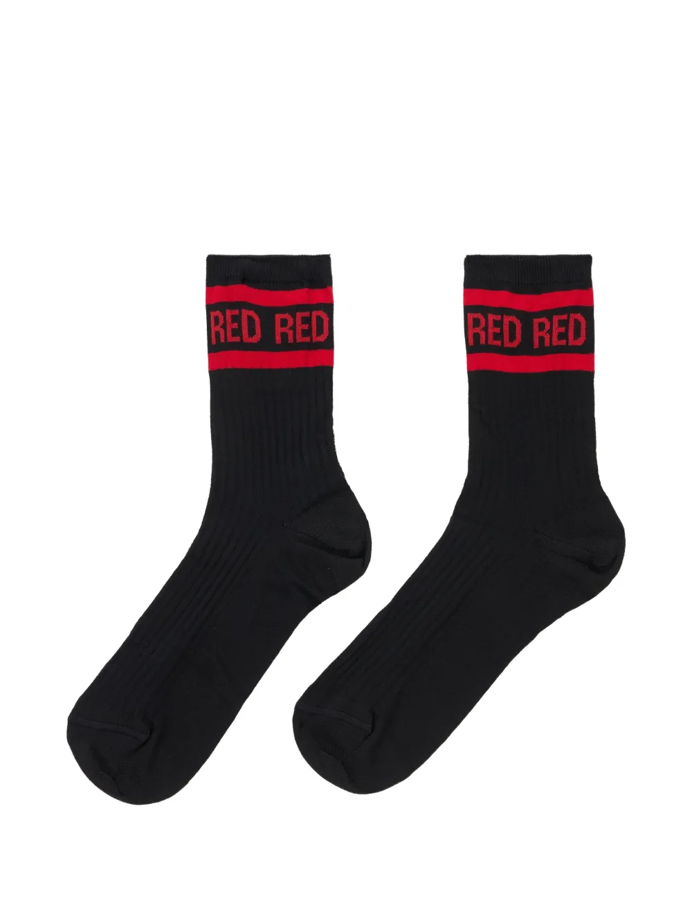  Red Valentino Chaussettes à Rayures - Noir 