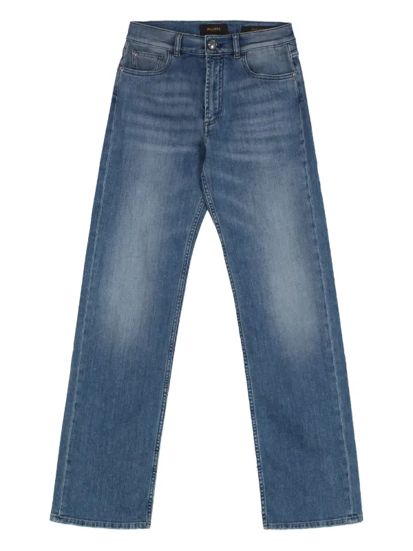 Moorer Five-pocket Design Jeans in Blue