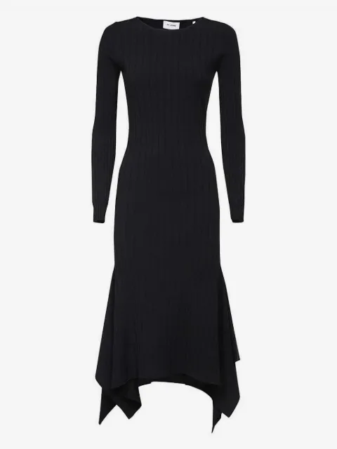 St. John ribbed long-sleeve maxi dress