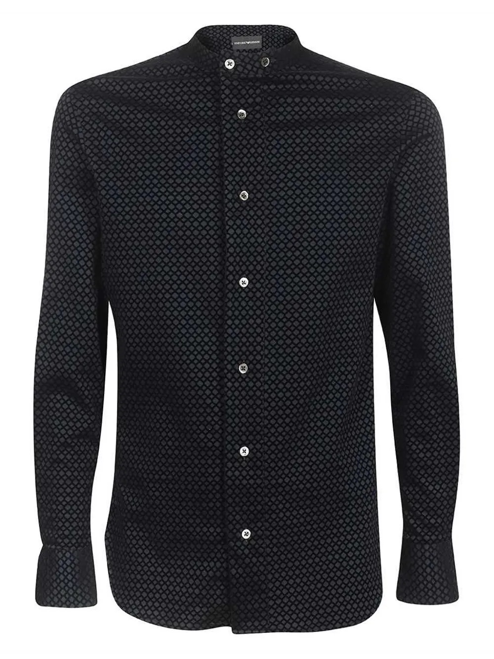 Emporio Armani Overhemd met geometrische print Zwart