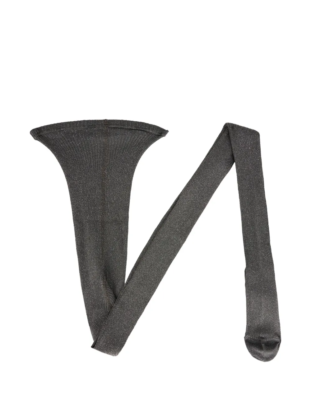 RED(V) ribbed socks - Grau