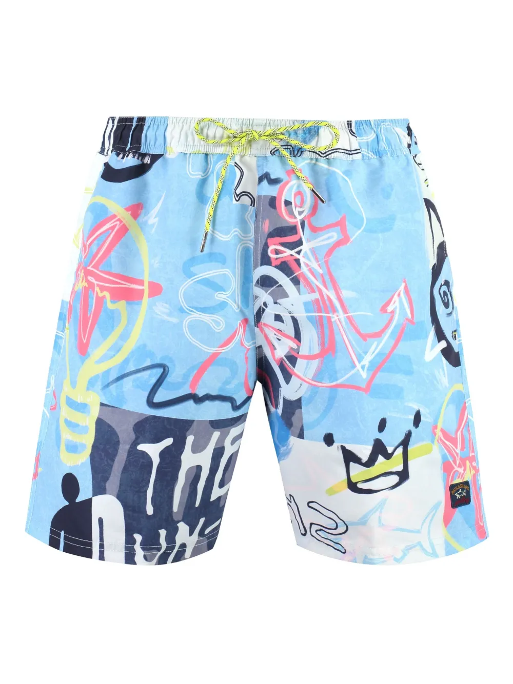 Paul & Shark Zwembroek met print Blauw