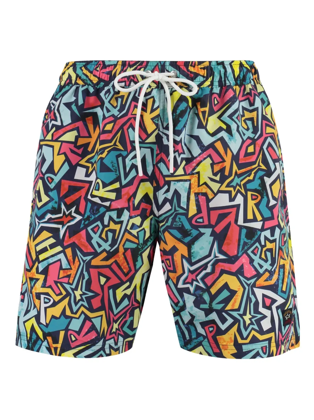 Paul & Shark Zwembroek met print Blauw