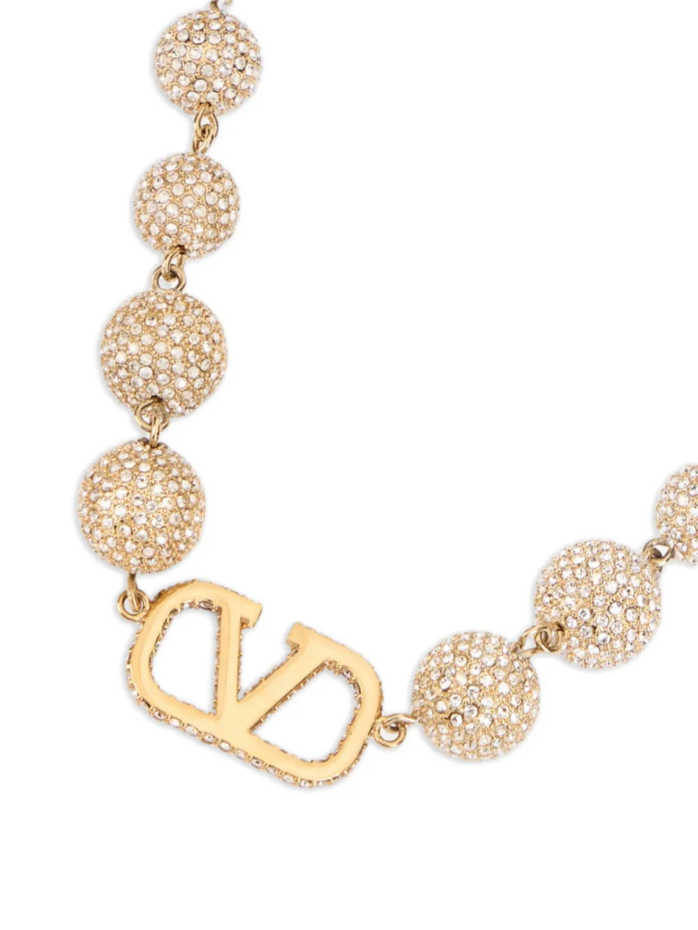 Valentino Garavani crystal-embellished necklace - Goud