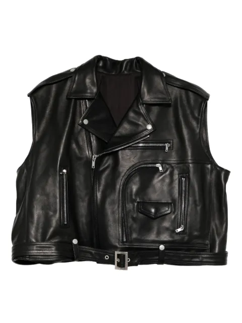 Rick Owens chamarra corta de piel