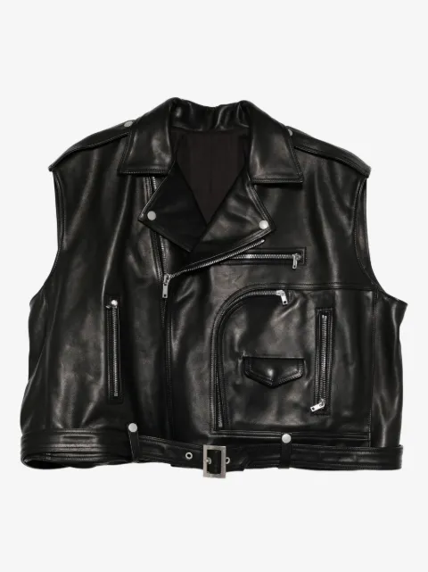 Rick Owens cropped leather jacket