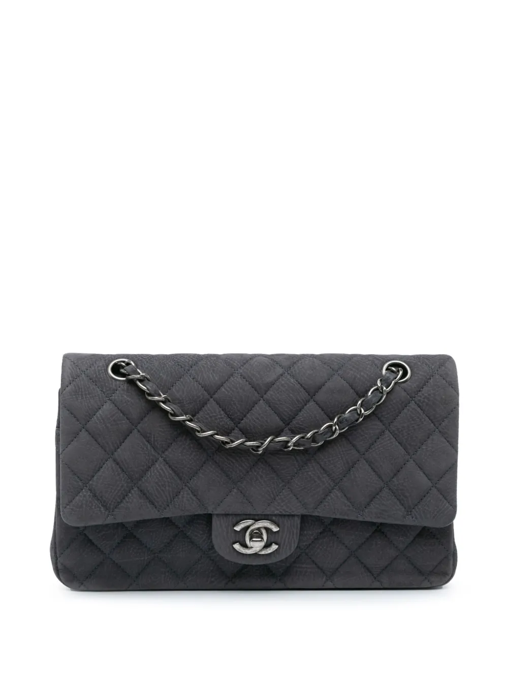 CHANEL Pre-Owned 2012-2013 Medium Classic Nubuck Double Flap shoulder bag | Grey | Image 1