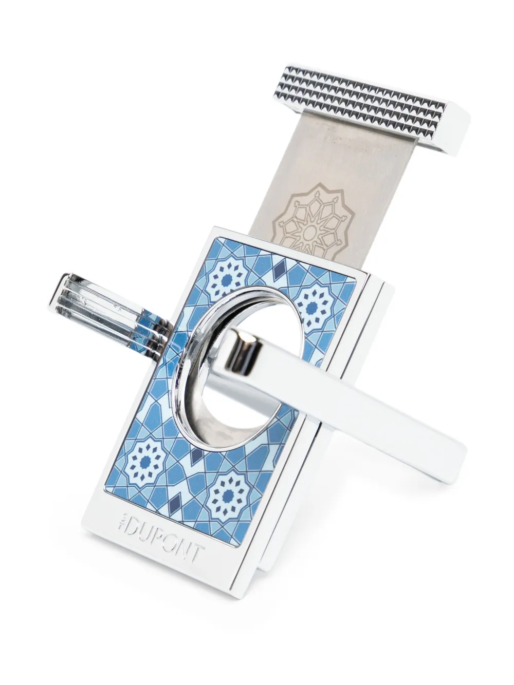St Dupont Patterned Cigar Cutter In Blue