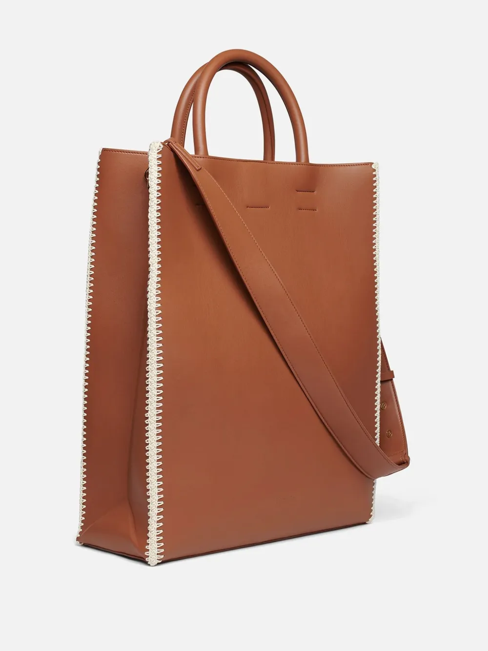 Nanushka The Compass Crochet-detail Tote Bag In Brown