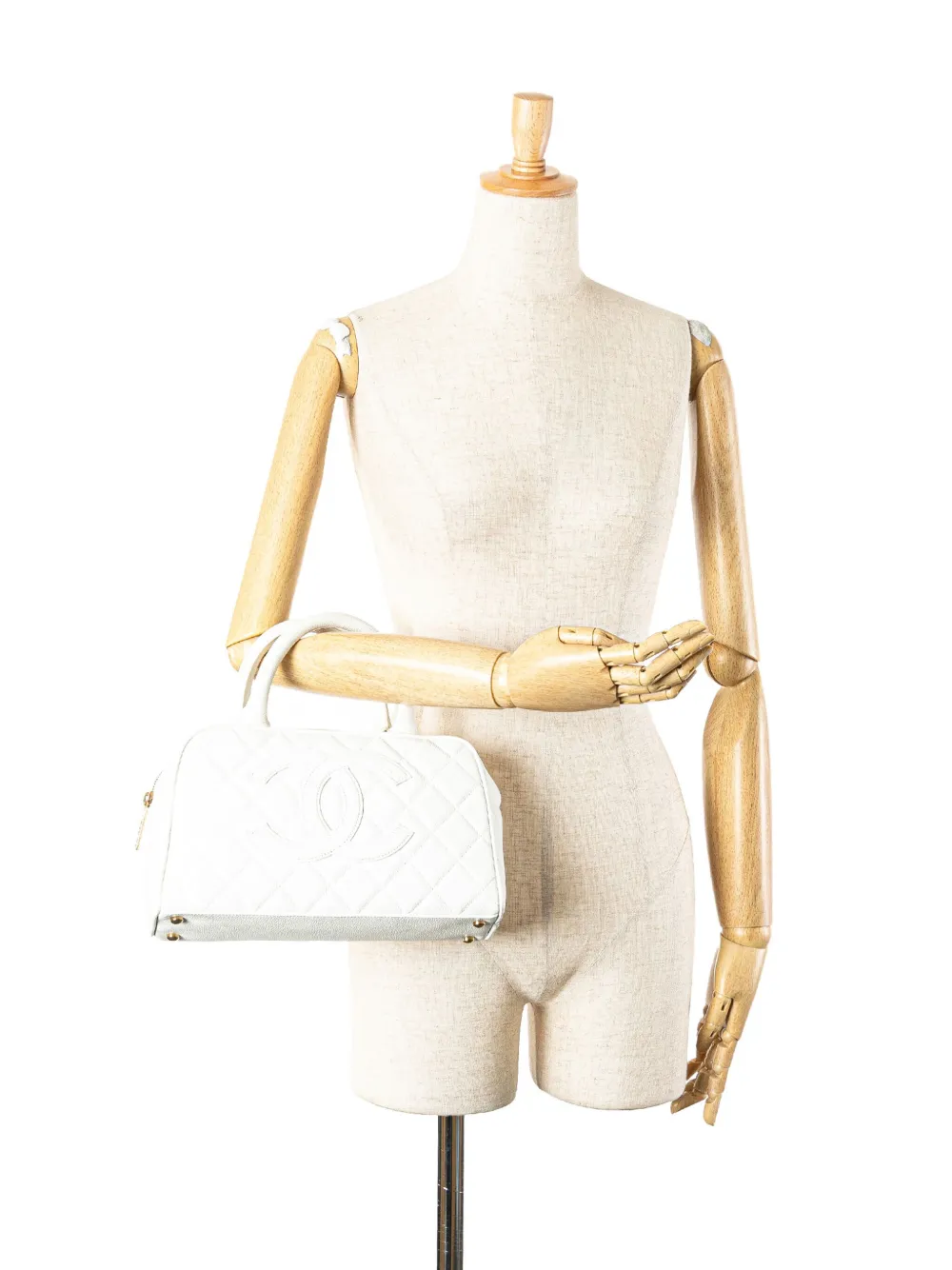 2003-2004 Cc Quilted Caviar Bowling Bag Handbag