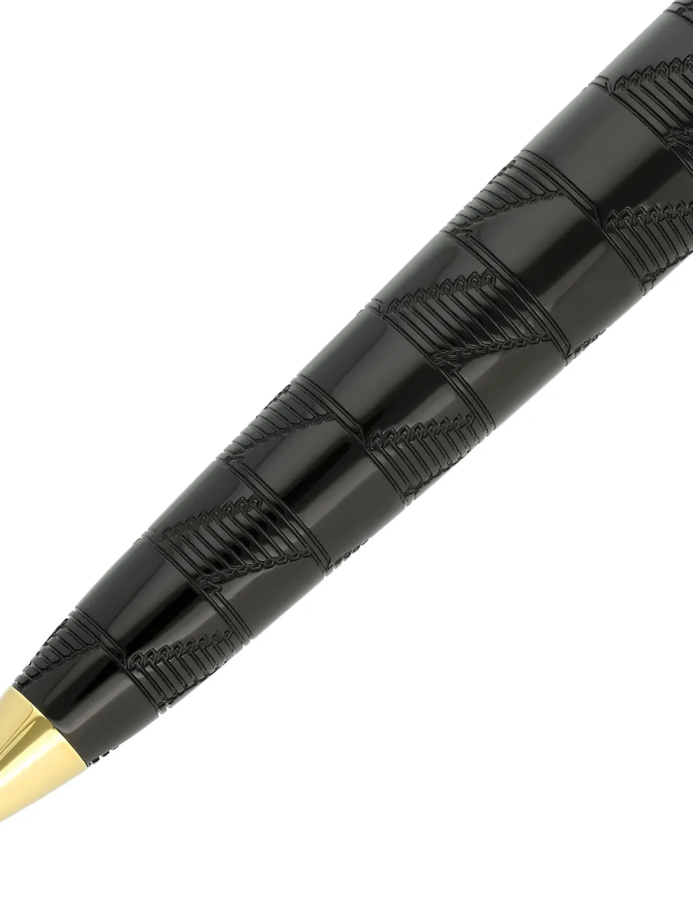 St Dupont Engraved-logo Ballpoint Pen In Schwarz