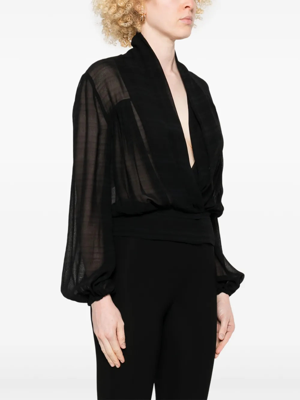 Philosophy Di Lorenzo Serafini Geplooid shirt Zwart