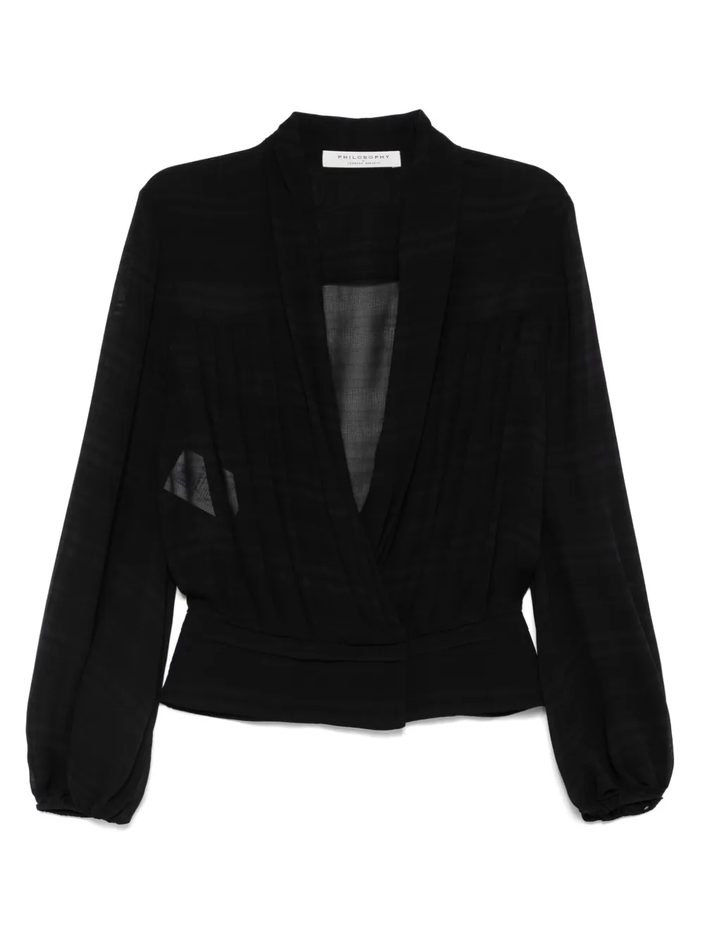 Philosophy Di Lorenzo Serafini Geplooid shirt Zwart