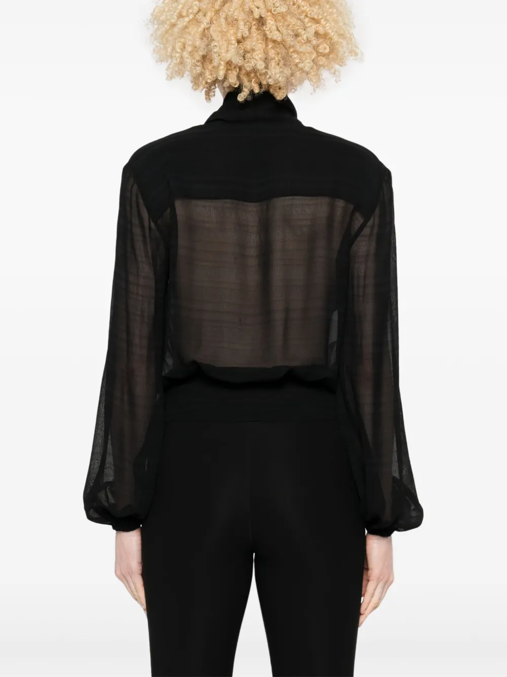 Philosophy Di Lorenzo Serafini Geplooid shirt Zwart