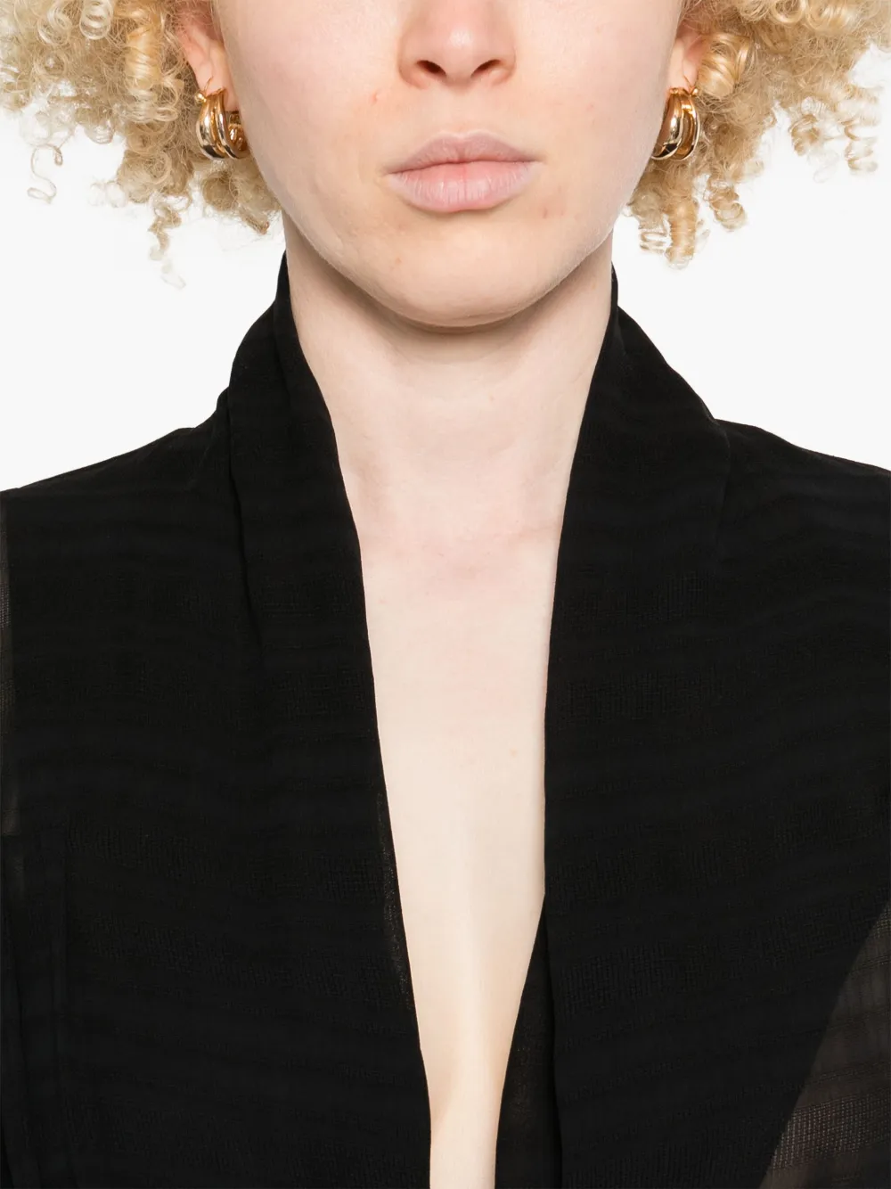 Philosophy Di Lorenzo Serafini Geplooid shirt Zwart